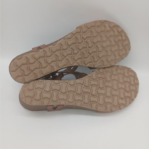 Bjorndal Luna Comfort Vegan Leather Wedge Boho Sandals Brown Size 8.5 NWOB - Picture 11 of 11